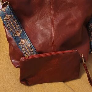 Elegant Red Leather Women's Bag